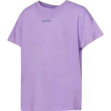 Hummel Peter Oversize Erkek Çocuk Mor Yuvarlak Yaka Tişört