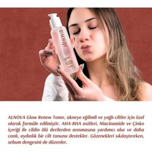 Alnova AHA-BHA & Niasinamid & Çinko İçeren Yenileyici Tonik - Glow Renew Tonic