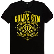 Rock&Roll Golds Gym Siyah Erkek Tshirt