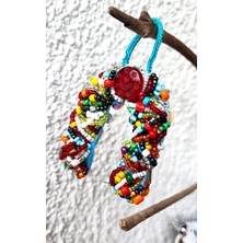Nal Şeklinde, Cevşenli (Dualı) ve Çift Taraflı / Araç Içi Ya Da Kapı Süsü / Nazarlık / 5,5x4,5cm