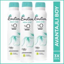 Emotion Aqua Kiss Kadın Deodorant 3X200 ml