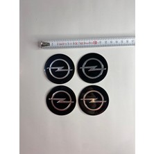 Otomor Aksesuar Opel Jant Logo Yapıştırma Etiket Amblem Siyah 4 Adet 60MM