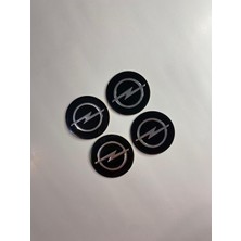 Otomor Aksesuar Opel Jant Logo Yapıştırma Etiket Amblem Siyah 4 Adet 60MM