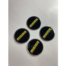 Otomor Aksesuar Momo Jant Logo Yapıştırma Etiket Amblem Siyah-Sarı 60MM