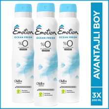 Emotion Ocean Fresh Kadın Deodorant 3X200 ml