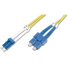 Digitus LC-SC Fiber Optik Patch Kablo, 3 metre, Singlemode, Duplex, 09/125