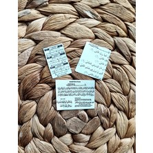 Nal Formunda, Cevşenli (Dualı) ve Çift Taraflı / Araç Içi Ya Da Kapı Süsü / Nazarlık / 4,5x4,5cm
