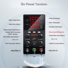 Smartgift 0-30V/10A Ayarlı Dc Güç Kaynağı Voltaj Regülatörü Şarj Fonksiyonlu (Siyah)