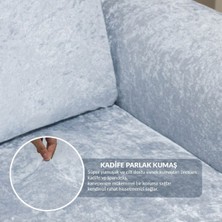 riselerhome Kadife 3 3 1 1  Lastikli Kanepe Örtüsü | Lastikli Koltuk Örtüsü | Koltuk Kılıfı