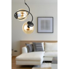 Begüsa Dragon 2.li Avize Siyah Bal Cam