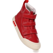 Kiko Kids Garf Günlük Cırtlı Kız Çocuk Bot Ayakkabı Kırmızı