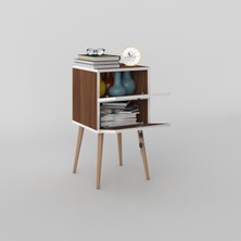 Kenz Life Kenzlife Komodin Kilitli Sakura Cvz 74*39*39 Komidin Ahşap Ayaklı Kitaplık Ayakkabılık Kapaklı Arkalıklı