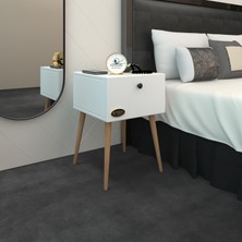 Kenz Life Kenzlife Komodin Tora Byz 60*39*39 Komidin Ahşap Ayaklı Kitaplık Ayakkabılık Kapaklı Arkalıklı