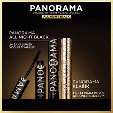 L'Oréal Paris Panorama Hacim Veren Maskara All Night Black - Siyah