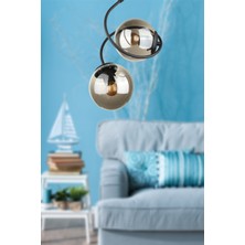 Begüsa Dragon 2.li Avize Siyah Füme Cam