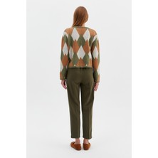 Nish&Chic Beli Kemerli Gabardin Pantolon