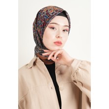 Kız Kulesi Tekstil Etnik Desen Soft Eşarp - Safran