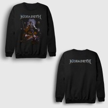 Presmono Siyah Cyber Army V2 Megadeth Sırt Baskılı Sweatshirt