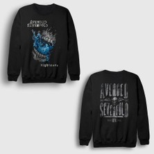 Presmono Siyah Nightmare Avenged Sevenfold Sırt Baskılı Sweatshirt