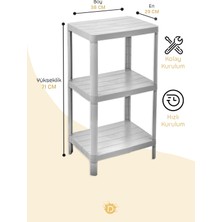 Carpe Kitchen 3 Katlı Modüler Dikdörtgen 29X38X71 cm Mutfak Rafı