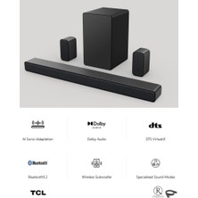 Tcl Akustik Çevresel Ses 5.1 Kanal 430W SOUNDBAR Dolby Audio Soundbar & Ses Sistemi