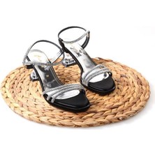 Papuçcity Tamer 02882 6 cm Topuklu Kadın Abiye Sandalet Ayakkabı