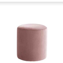 Begenev Puf,makyaj Sandalyesi, Bench Yuvarlak Pembe Rengi Puf