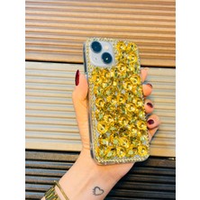 Aktech Iphone 13/14 Gold Taşlı Kokoş Kılıf