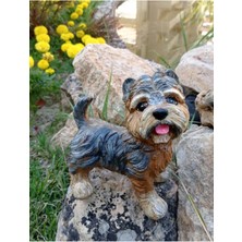 Terrier Köpek Bahçe Heykeli, Yorkshire Terrier Köpek Heykeli, Alçı Heykel