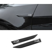 Vw Golf 8 Çamurluk Arması 2'li Siyah-Nikelaj