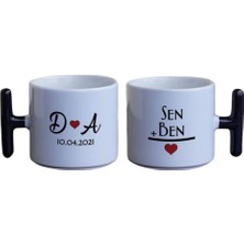 Dearenscom Sen+Ben Kişiye Özel T Kupa Sevgili