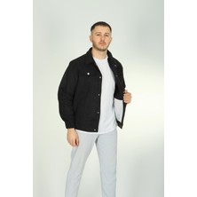 Zbd Kaşe Bomber Ceket Siyah