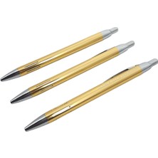 Kişiye Özel Gold Metal Isme Özel 3 Lü Tükenmez Kalem