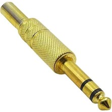 Powermaster PM-2227 Stereo Sarı Gold Metal 1.kalite Gitar Jack