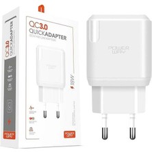 Powerway Qc3 Hızlı 3000 Ma 18W Tüm Telefonlara Uyumlu USB 3.0 Şarj Kafa Sade Başlık Adaptörü