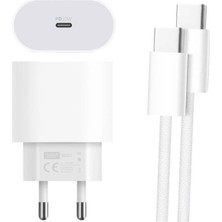 Powerway RXS27 20 Watt Type-C Şarj Başlık Adaptörü + Kablo Seti (Apple 15 Pro-Promax Uyumlu)