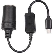 Powermaster PM-24759 Type-C 5 Volt To 12 Volt Çakmak Fiş Çevirici