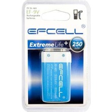 Efcell EF-9V Şarjlı Pil 9V 250 Mah Ni-Mh