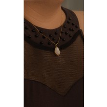 Jewerly Zirkon Taşli Altın ve Beyaz Koley