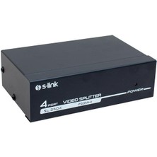 S-Lınk SL-2504 4 Port 250 Mhz  Monitör Çoklayıcı VGA Splıtter Dağıtıcı