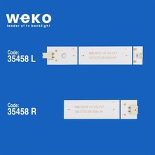 WKSET-5722 35458X4 MS-0818 V5 - A4 102-105LM 3.2-3.4V 0r Wr 4 Adet LED Bar  Ikiye Bölünmüş