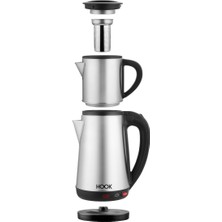 Troya By Hook Inox Çaycı Elektrikli Çay Makinesi Kaliteli Paslanmaz Çelik Filtre (1.8l - 1500W)
