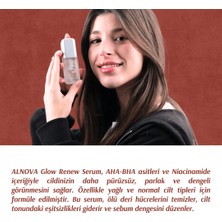 Alnova AHA-BHA & Niasinamid & Çinko İçeren Yenileyici Serum - Glow Renew Serum