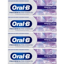 Oral-B Oral-B pro 3D White Advanced Luxe Perfection Diş Macunu 75 ml x 4
