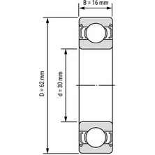 ITH 6206 Zz (Metal Kapaklı) Rulman 30X62X16