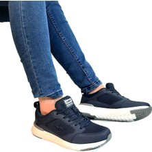 Jump 32427 Lacivert-Beyaz Hafızalı Rahat Taban Spor Ayakkabı