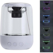 Magıcvoıce MV-24696 600 Mah Taşınabilir Rgb Mikrofonlu Aux/tf/bluetooth 3 W Hoparlör Speaker (Beyaz)