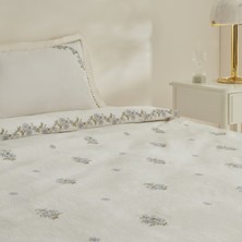 Karaca Home Vanes Çift Kişilik Nakışlı Nevresim Pike Takımı Mavi