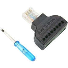 Powermaster PM-24267 RJ45 To 8 Pin Screw Terminal Çevirici