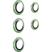 Galaxy S24 Ultra Uyumlu Kamera Lens Koruyucu Cam Filmi-Koyu Yeşil